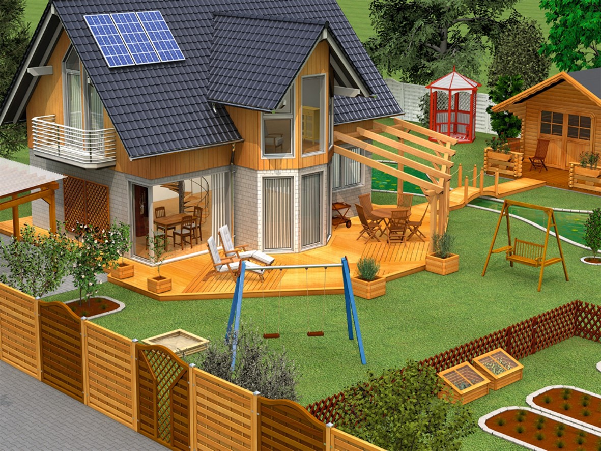 Rendering showing a single-family home