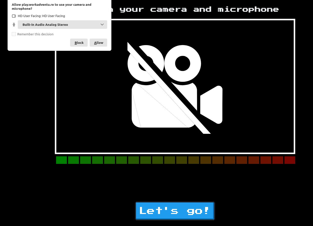 example picture for camera and microfone settings