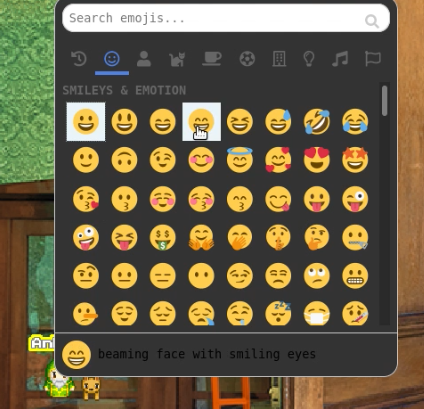 emoji selection